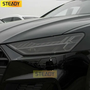 Auto Lukturu aizsargplēvi Lukturis Nokrāsu Taillight Caurspīdīgs Melns TPU Uzlīme Audi A7 S7 4K 2019-Klāt Piederumi