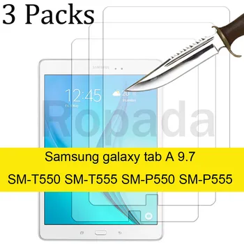 3PCS Glass screen protector for Samsung Galaxy Tab 9.7 & S Pen SM-P550 SM-P555 SM-T550 SM-T555 tablete aizsardzības plēves