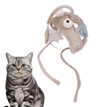 Kaķu Rotaļlietām, Kaķu Interaktīvās Rotaļlietas Kaķēns Zvejas Galvas Uzstādīts Cepuru Spalvas Ēsmas Zvejas Galvas Pārvalki Kaitināt Pet Piegādēm Kaķis