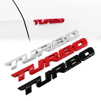 TURBO 3D Cinka Sakausējums, Uzlīmes, Auto Virsbūves Aizmugurējās Etiķetes Pusi uz Trim Uzlīmes Car Styling Apdare Uzlīmes Auto Eksterjera Dekors Piederumi
