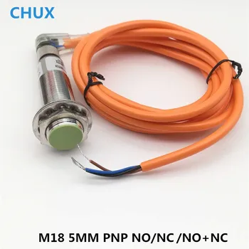 CHUX Induktīvie Tuvuma Sensors M18 PNP 5mm Uzrādi Atklāt distances Slēdzis ar 2m Līkumu LED sensors savienotājs