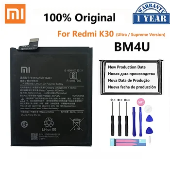 100% Oriģināls BM4U 4420mAh Tālruņa Akumulatora Xiaomi Redmi K30 K 30 Ultra Augstākās Versija Rezerves Baterijas Bateria