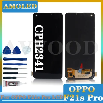AMOLED Par Oppo F21s Pro 5G CPH2341 Lcd Displejs, Touch Screen Digitizer Montāža Oppo F21s Pro CPH2455 LCD Ekrāna Nomaiņa