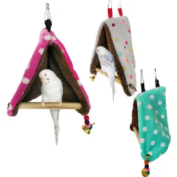 Papagailis Ligzdu Pet Putnu Pieglausties Guļamtīkls Karājās Plīša Ala Būris Telts Gulta Kakadu Papagailis Conure Lovebird Žubīte