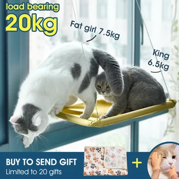 Gudrs Kaķis Karājas Gultas Gatos Logu Guļamtīkls Paturot 20 kg Cama De Gato Ērti Pet Bed Shelf Sēdekli Gultas Viegli Uzstādīt Tērzēšanas