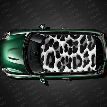 Melns Leopards Drukāt Automašīnas Jumta Uzlīme Apdare Filmu SUV Decal Kapuci Vinila Decal Grafiskais Wrap Transportlīdzekļa Aizsargātu Piederumi, Dāvanu