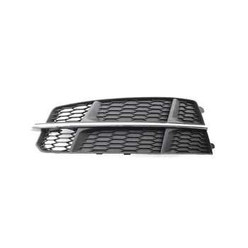 Kreisā Priekšējā Bufera Apakšējā Miglas lukturi Restes Grila Vāka 4G0807681AN Audi A6 C7 S-Line 2014-2018 Black Chrome