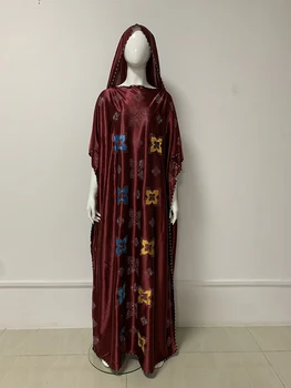 Bat Piedurknēm ar garām Piedurknēm Kleita Dubaija Sieviešu Luksusa Apģērbu Musulmaņu Apģērbu Āfrikas Abaya Sieviešu Lslamic Abaya Ar Lakatu