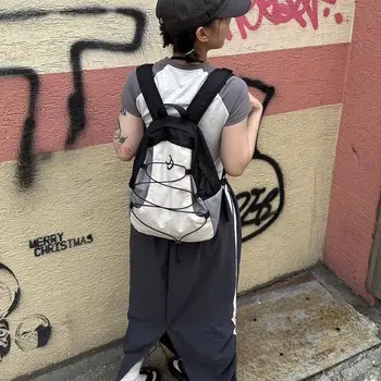 Modes krāsu saskaņošanas alpīnisma mugursoma sporta soma Hong Kong stila versiju, kas ir jauna āra ceļojumu mugursoma ceļojumu students