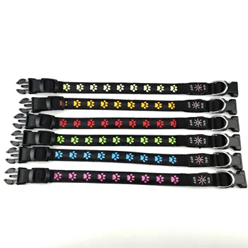 Neilona LED kaklasiksna USB Lādējamu 7 Spilgtas Krāsas Mirgojoša Apgaismota Spīd Nakts Pastaigas kaklasiksna