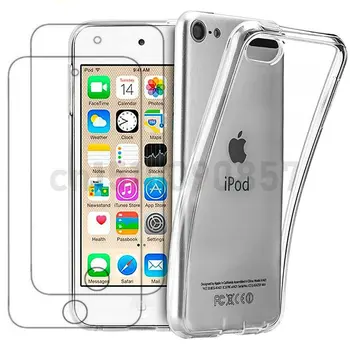 Apple iPod Touch 5 6 7 Pārredzamu TPU Atpakaļ uz Lietu 9H 0.3 MM 2.5 D Rūdīts Stikls Filmu iPod Touch 6 5th Gen