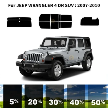 Sagrieztos nanoceramics auto UV Window Tint Komplekts Automobiļu Logu Plēves JEEP WRANGLER 4 DR SUV 2007-2010
