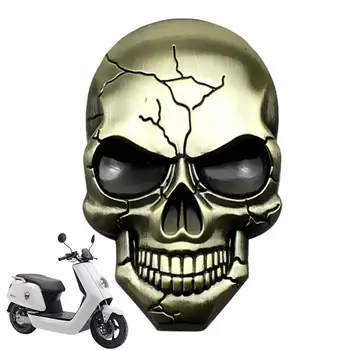 3D Metāla Galvaskausa Skelets Automašīnu, Motociklu Decal Uzlīmes Emblēmas Nozīmīti 3D Galvaskausa Metāla Auto Uzlīme Decal Auto Skelets Emblēmas Nozīmīti