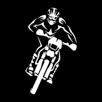 Motokrosa Motociklu Sacīkšu braucējs Auto Uzlīme Modes Jauki Segtu Skrāpējumiem Ūdensizturīgs Auto PVC Logu Vējstikla Piederumi