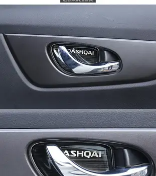 Priekš Nissan QASHQAI J11 2016-2019 nerūsējošā tērauda Iekšējās durvis bļodā dekoratīvās plāksteris anti-scratch aizsardzības auto stils