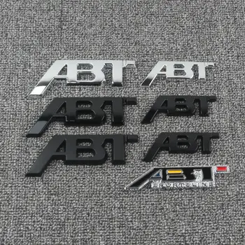 3D Metāla ABT Logo Priekšā Restes Emblēmas, Emblēmu Aizmugurē, Bagāžnieka Uzlīme Decal Audi A3 A4 A5 A6 A7 A8 Q3 Q5 Q7 S3 S4 S5 S6 TT RS