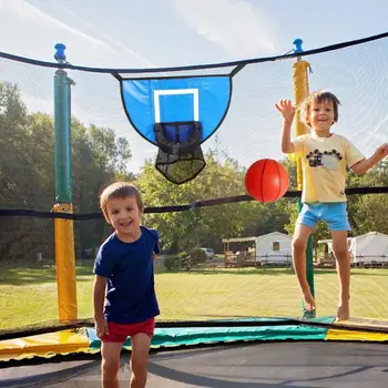 Basketbola Hops Rotaļu Premium Batuts, Basketbola Stīpas Komplektam Ūdensnecaurlaidīgs Viegla Uzstādīšana ar Mini Bumbu Sūknis Fun Rotaļlietas Visiem Vecumiem