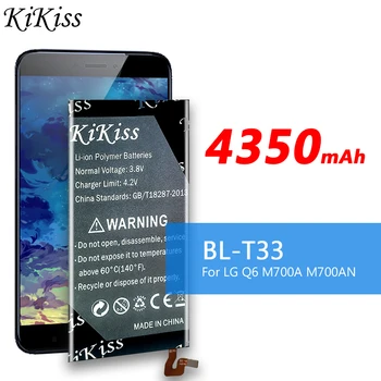 Kikiss BL-T33 4350mAh Rezerves Akumulatoru LG Q6 M700A M700AN M700DSK M700N BL T33 BLT33 Mobilo telefonu Baterijas AKKU