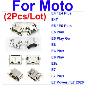 USB Uzlādes Ligzda Savienotājs Dock Portu Moto E4 XT1762 XT1772 E5 XT1924 E6 Plus Spēlēt E4T E6s E7 Jauda XT2097 E7 2020. gadam XT2095-1