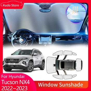 Automašīnas Pilns Pārklājums Saulessargi par Hyundai Tucson NX4 LWB 2022~2023. gadam Priekšējie Sānu Logi Sejsegu Mat Automašīnas Vējstikla Aizkaru Aksesuāri