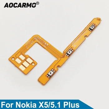 Aocarmo Jaunu Ieslēgšana Izslēgšana Skaļuma Pogas Taustiņu Flex Kabelis Nomaiņa Nokia X5/ 5.1 Plus
