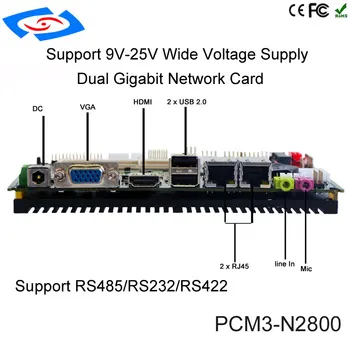 Rūpniecības Mātesplati 6xCOM HDMI Intel Atom PROCESORU, 2 LAN Gigabit Ethernet Fanless Mainboard