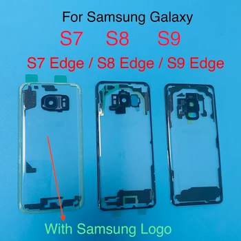 Caurspīdīgs SAMSUNG Galaxy S6 S7 Malas S8 S9 S10 5G S20+ Plus Ultra Atpakaļ Stikla Akumulatora Vāciņu Aizmugurējo Durvju Gadījumā Perspec Mājokļu