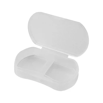 2 Tīkli Mini Portatīvo Plastmasas Caurspīdīgs Pill Box Portatīvo Tabletes, Zāles, Narkotikas Gadījumā Box Noslēpums Atlicināt Tableti Konteineru Rīks