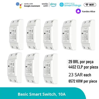 5-10pcs SONOFF Pamata R2 Mini Wifi Smart Switch Diy Modulis Darbam Ar Alexa, Google Home Palīgs Yandex Alise Smartthings Ifttt