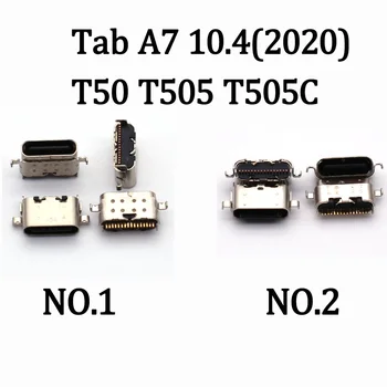 50GAB/Daudz Micro USB Charging Dock Savienotājs Samsung Galaxy Tab A7 10.4 (līdz 2020. gadam) T500 T505 T505C Lādētāja Ligzda Ostas Jack Plug