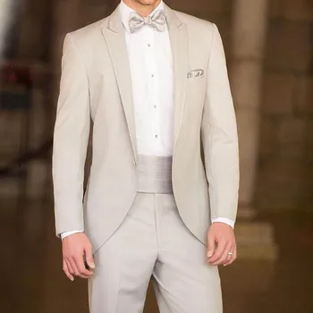 Elegants Tērps Vīriešu Modes Maksimālā Atloks, Žakete ar Biksēm Puse Balli Oficiālu Kāzu Uzvalku Slim Fit Vīriešu Uzvalks 2 Gabals, kas