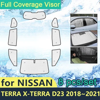 Pilnībā Segtu Saulessargi Par Nissan Terra X-Terra D23 D 23 2018~2021 Auto Vējstikli Piederumi Sejsegu Pusē Saules Aizsardzības Windows