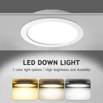 Ultra Plānas Recesssed Downlight Led 5W 7W 9W LED Downlight 12W 18W Griestu Lampas 110V, 220V Cob Led salona Apgaismojums Griestu lampas
