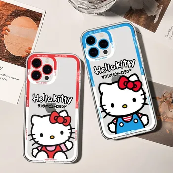 Gudrs Sveiki Karikatūra K-Kittys Phone Gadījumā Xiaomi Redmi Piezīme 7 8 9 10 11 Pro Max Pārredzamā Robežām Shell