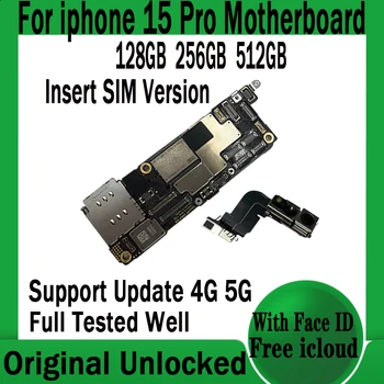 IPhone 15 Pro Oriģināls Atbloķēt Mātesplati Pārbaudītas Labas Plates SIM Kartes Versiju (MainBoard) Nr. ID Kontu, 128GB un 256 gb