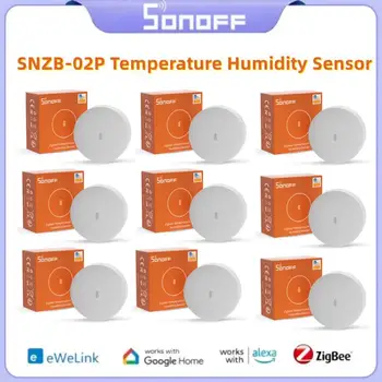 SONOFF SNZB-02P Zigbee Temperatūras, Mitruma Sensors Augsta Precizitāte Brīdinājuma Smart Ainas, Izmantojot EWeLink Strādāt Ar Vairākiem Vārti