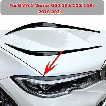 Plakstiņu Priekšējo Lukturu Uzacis Vāka Uzlīme Apdare BMW 3. Sērijas G20 320i 325i 330i 2019 2020 2021 2GAB/SETCar Piederumi