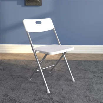 Bals Sveķu Seat & Back Locīšanas Krēsls, Balts, 4-Pack Āra Krēslu Portatīvo Krēsls Kempinga Krēsli, Saliekamais Krēsls