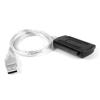 2X GAB USB 2.0 SATA IDE 40 Pin Kabelis, Adapteris Priekš 2.5 3.5 Cietais Disks