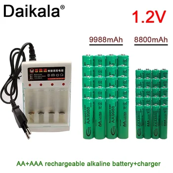 1.2 V AA+AAA NI MH AA Baterijas AAA Alkaline 9988-8800mah par, Lukturīšus, Rotaļlietas, Pulksteņi, MP3 Atskaņotājiem un Lādētāji