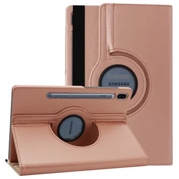 360 Rotējoša PU Leather Case for Samsung Galaxy Tab S6 10.5 T860 T865 SM-T860 Segtu Cilnes S6 10.5 2019 Flip Stends Aizsardzības Gadījumā