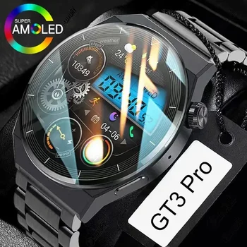 Jaunā GT3 Pro Smart Skatīties uz Vīriešiem AMOLED 390*390 HD Ekrāns NFC sirdsdarbība Bluetooth Zvanu Pulksteņi IP68 Ūdensnecaurlaidīga Sieviešu Smartwatch