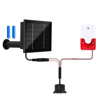 4W Saules Paneļu Powered Smart Ūdens Noplūdes Detektors Saules Āra Tālvadības Uzraudzīt Plūdu Noplūdes Sensors Strobe Signalizācijas, Drošības Sistēmas